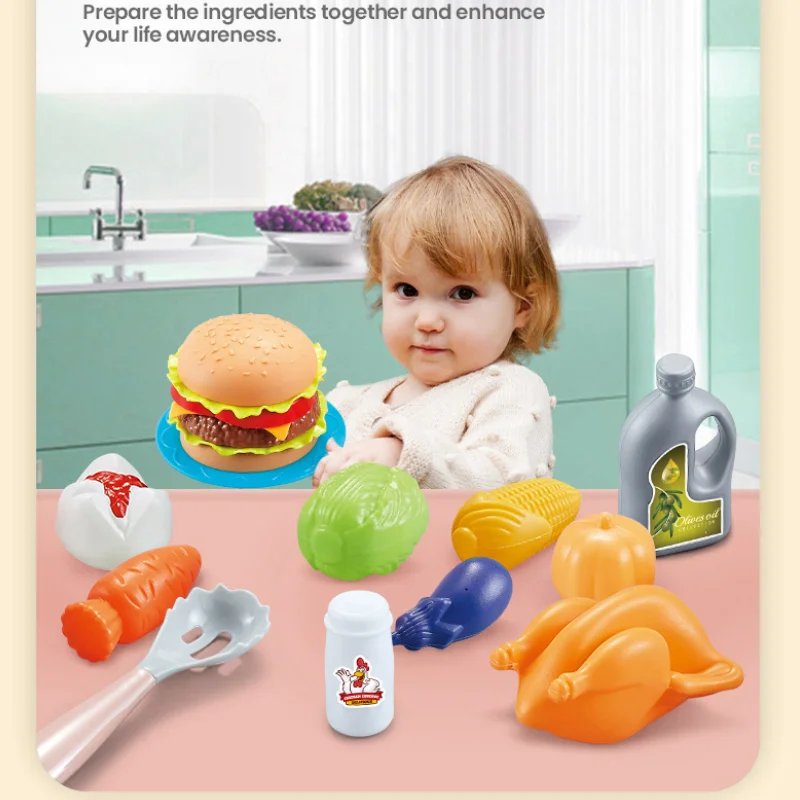 محاكاة المطبخ الطبخ مع رذاذ مجموعة ألعاب التعريفي طباخ أدوات المطبخ وعاء لعب الأطفال منزل اللعب التعليم لعبة الهدايا