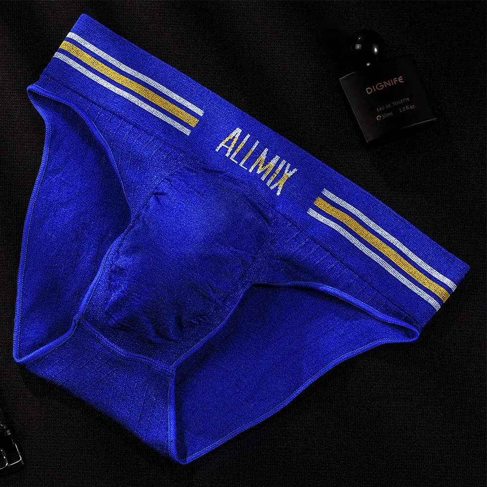 

1pc Mens Fashion Skin Friendly Lingerie Briefs Intimate Underwear Low Rise Jockstrap Pouch Panties For Man