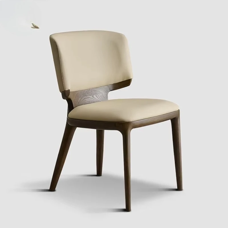 

Modern Luxury Kitchen Chair Dining Leather Dining Chair Living Room Upholstery Dining Chair Wooden Legs