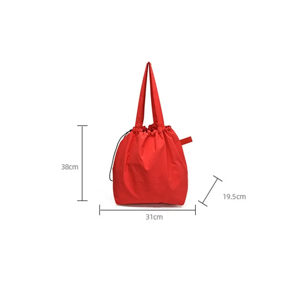 New Casual Drawstring Shoulder Bag Large Capacity Messenger Bag Tote Bag Nylon Crossbody Bag Women
