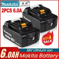 Original Makita 18V Battery 18V 6.0Ah Rechargeable Power Tool 18V Battery with LED Li-ion Replacement 6000mAh