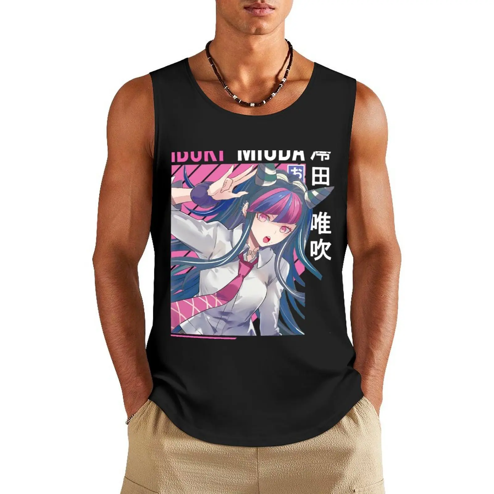 

Ibuki Mioda Tank Top t-shirts for Men's gym sleeveless gym shirt man fitness Clothing men gym clothing