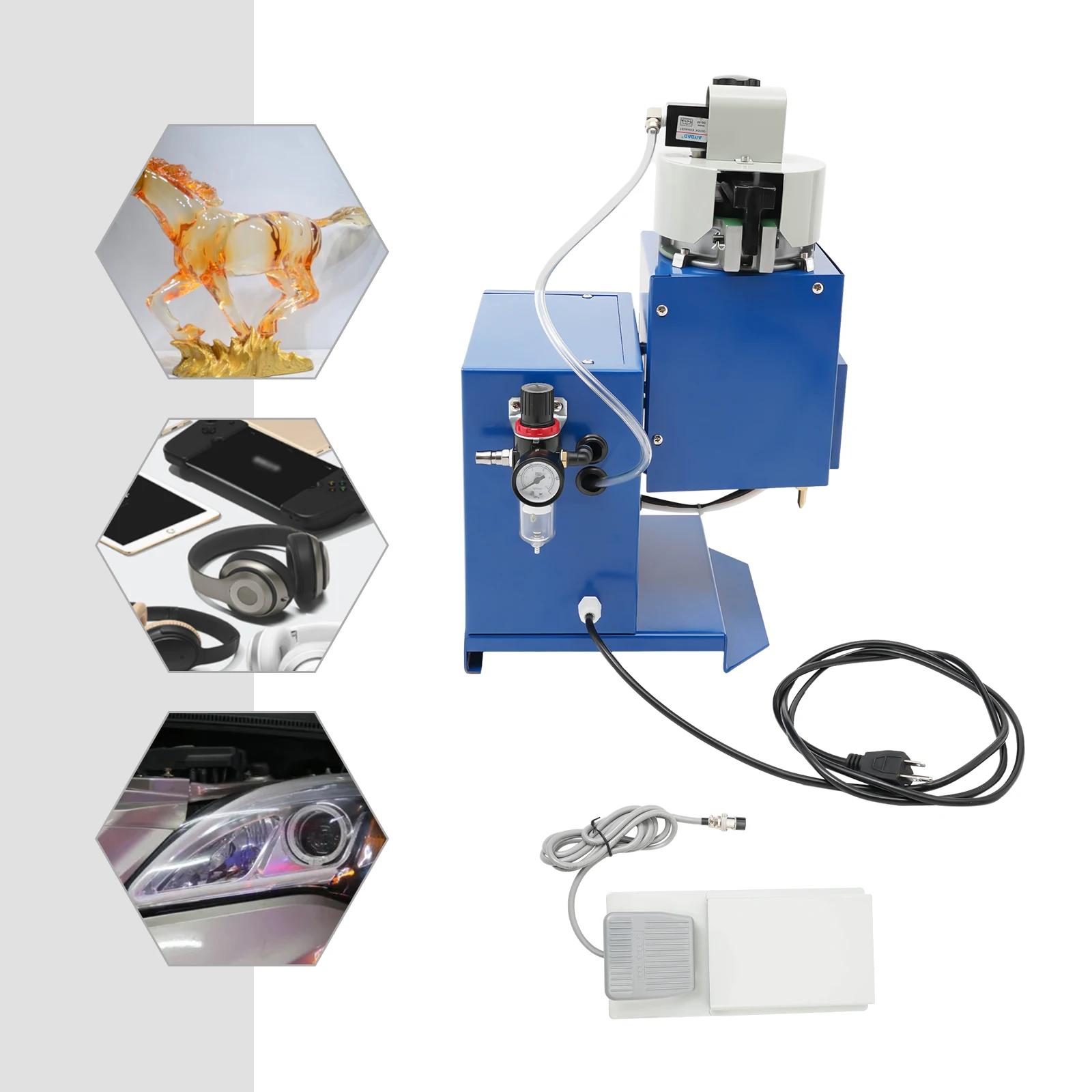 Hot Melt Glue Gluing Machine 0-300°C Adhesive Dispenser Equipment Tool Blue For Toys Bonding X001 900W 110V