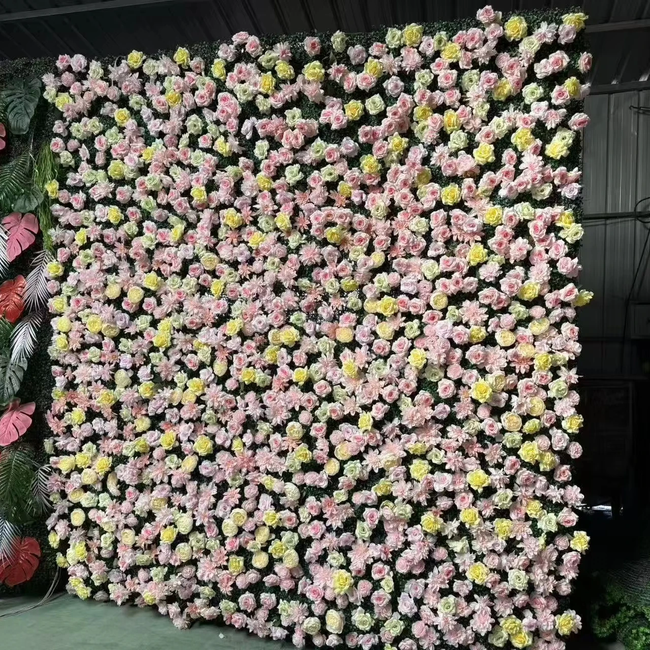 aa-High Quality Handmade Floral Wall Artificial Roll Flower Wedding Background Christmas Graduation Decoration Chinese New Year