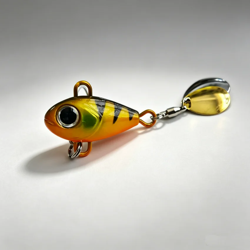 Neue Ankunft 1 stücke 6g/14g/26g Metall VIB Angeln Locken Spinner Sinking Rotierenden Löffel pin Crankbait Pailletten Köder Angelgerät – Detail 9