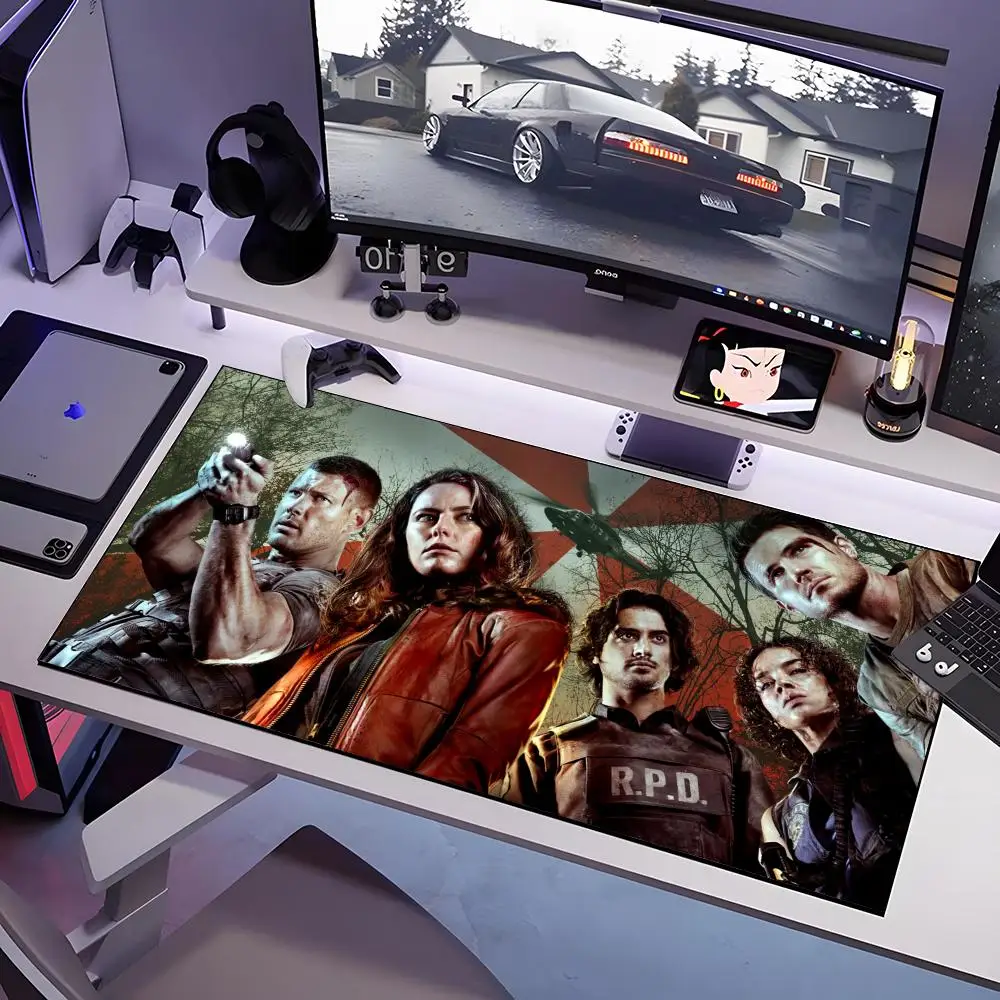 ホットムービーズ レジデント・イビルズ マウスパッド 大型 滑り止めゴム製 ゲーミングマウスパッド 耐久性のあるデスクパッド 厚い縁取り オフィスに最適