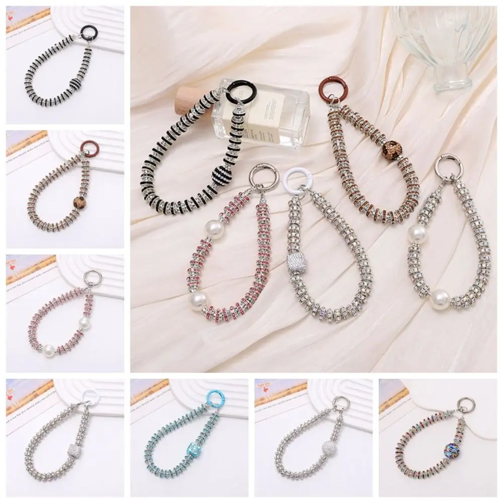 

Color Diamond Diamond Phone Strap Wrist Chain Anti Loss Mobile Phone Lanyard Sparkling Luxury Cellphone Chain