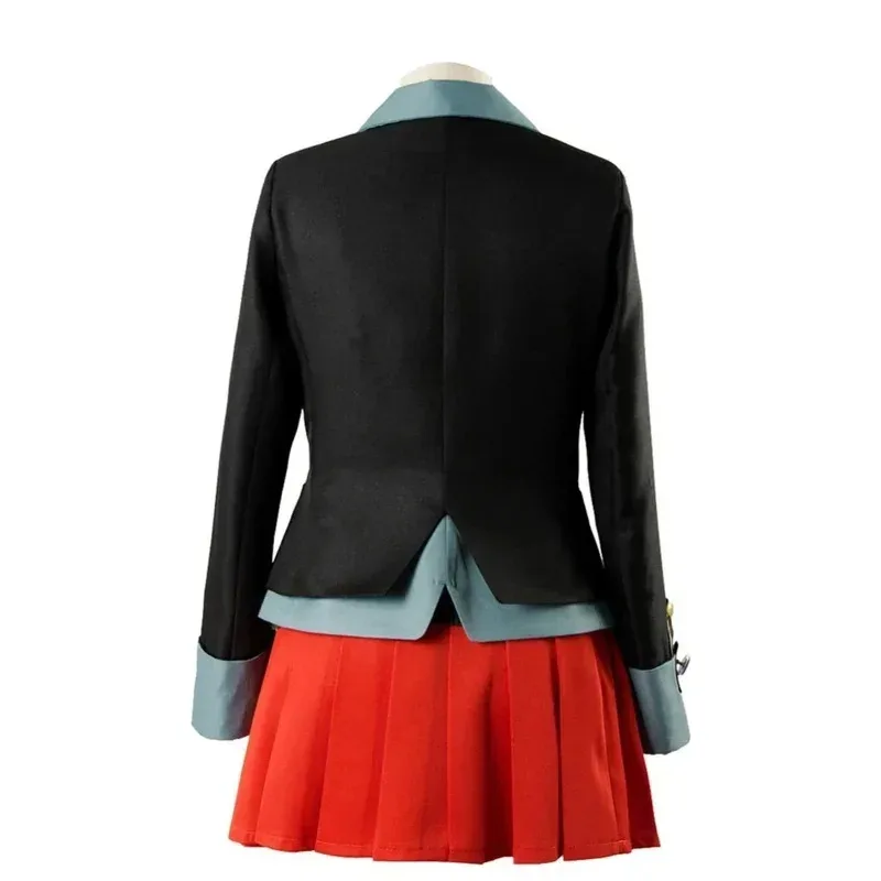 Аниме Danganronpa Magician Yumeno Himiko, костюм для девочек на Хэллоуин, карнавальная студенческая форма, косплей, красный парик; 4,f'7;j, 3'