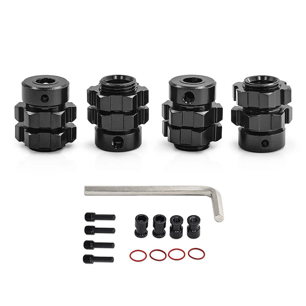 17MM Splined Wheel Hubs W Hex Nuts For 1/10 Traxxas E-MAXX Summit E-REVO REVO3.3