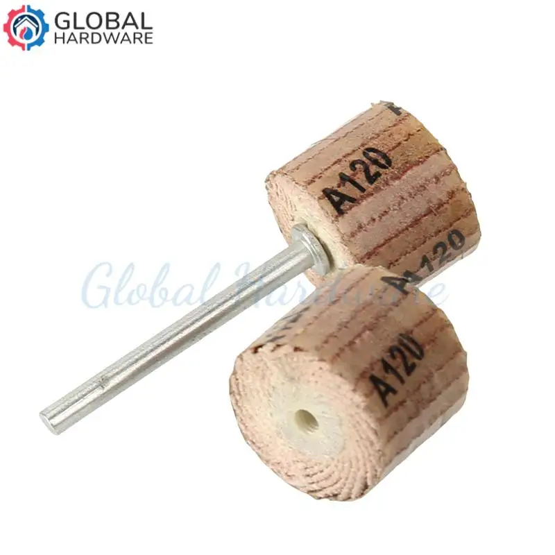 Set Flap Pengamplas dengan Kepala Roda Gerinda Alat Abrasif Pengamplas Penghilang Karat untuk Alat Putar Dremel