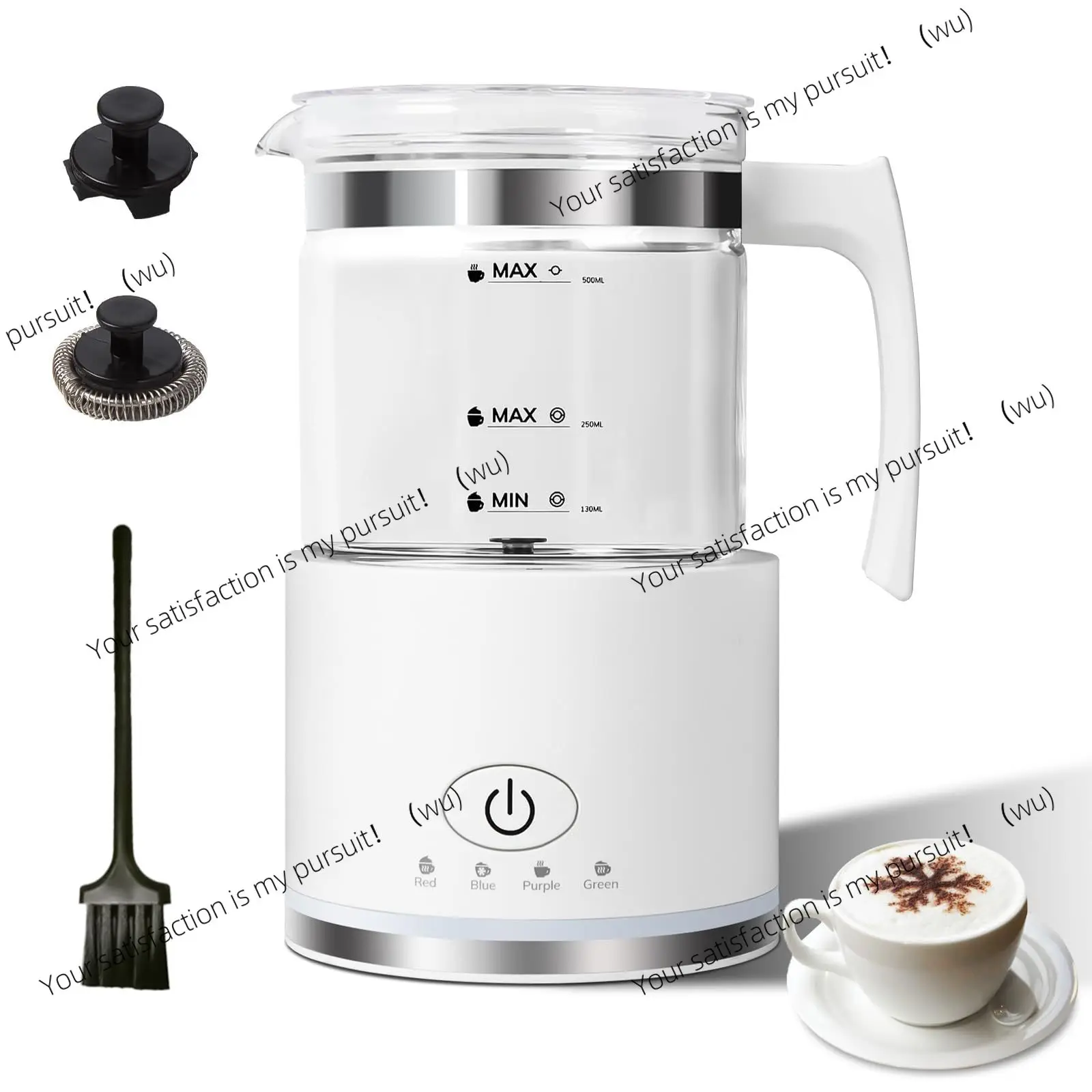 

Household four-function glass milk foam machine, split type hot and cold multi-function magnetic suspension coffee milk foam