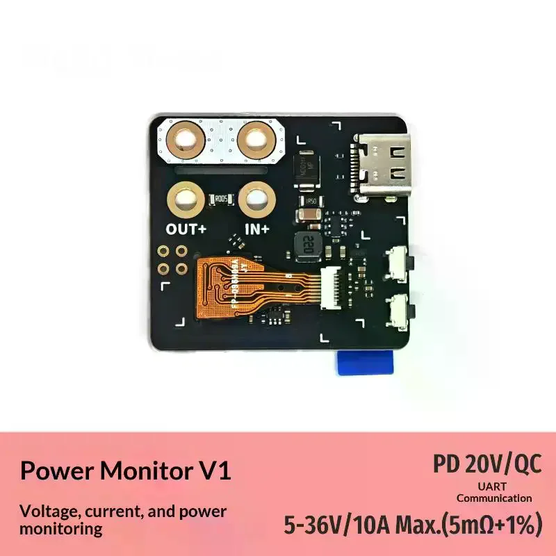 1 Set 36V 10A Max Power Monitor Module With XT60 Connector PD QC Support For RC Drone Battery Power Detection