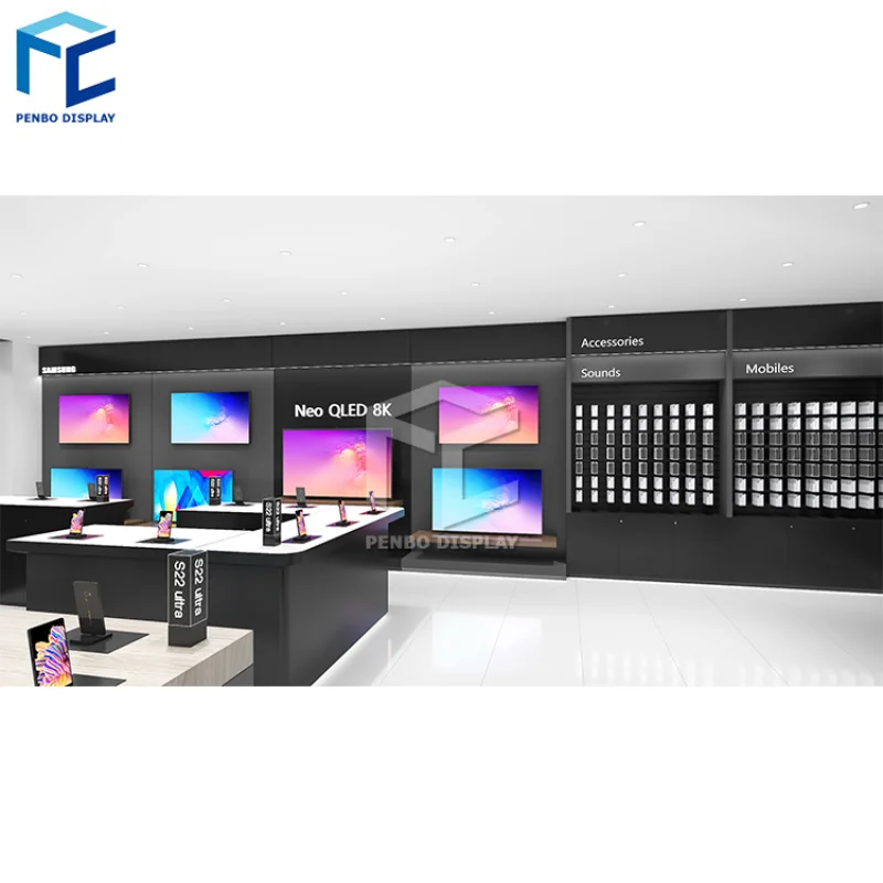 

2025customized.Wall pegboard phone showcase accessories mobile phone shop names upright design display furniture with LED