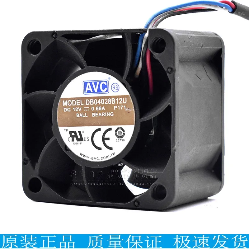 

Original 40 * 40 * 28MM 4CM 12V 0.66A DB04028B12U 4-wire PWM speed regulation high air volume server Cooling fan