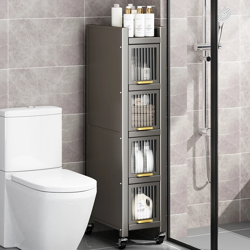 

Toilet rack, bathroom toilet side crevice, multi-layer storage cabinet, toilet floor, non-punching storage rack