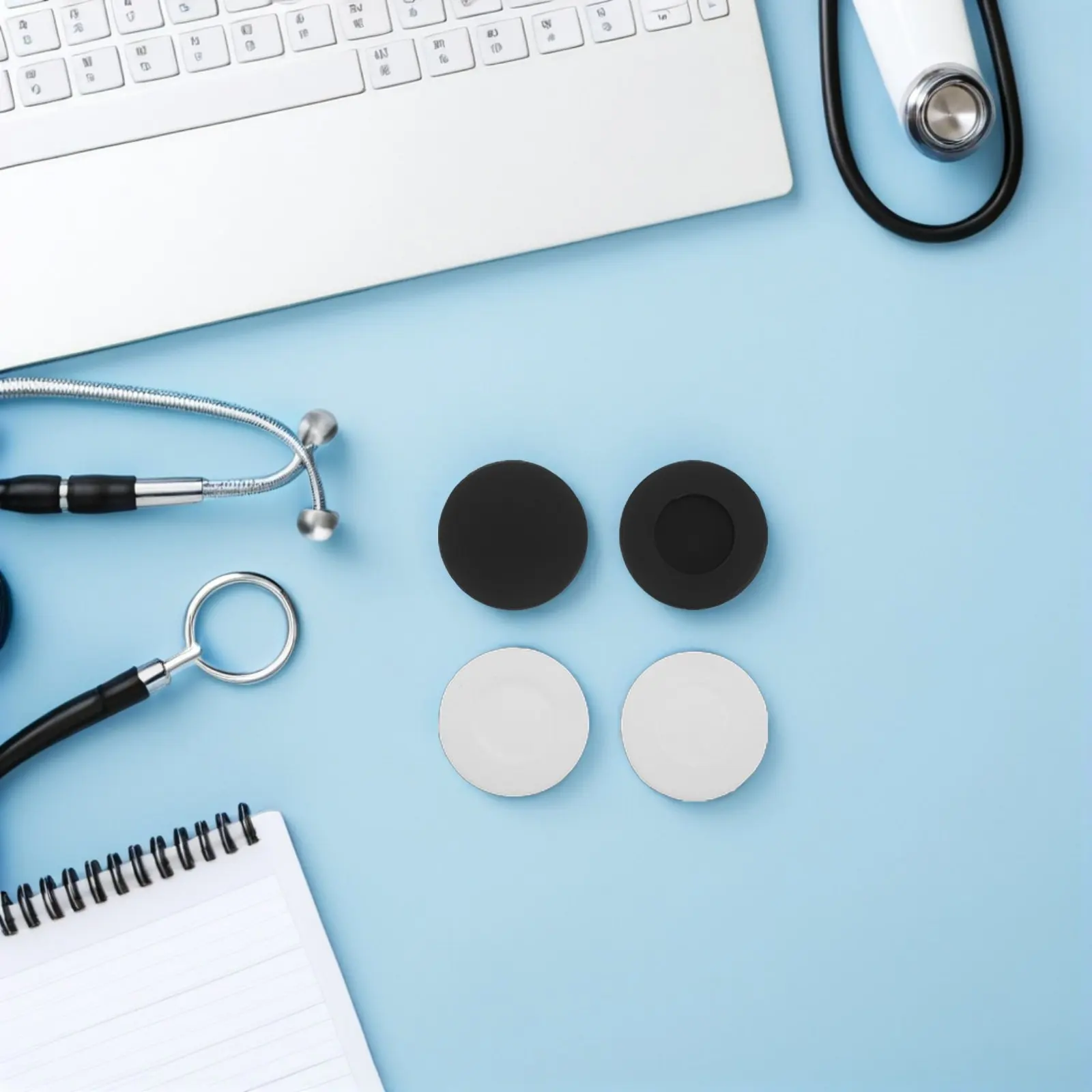 10Pcs Stethoscope Protective Cover Silicone Chestpiece Sleeve Universal Compatible Stethoscope Bell Protector Hospital Nurse