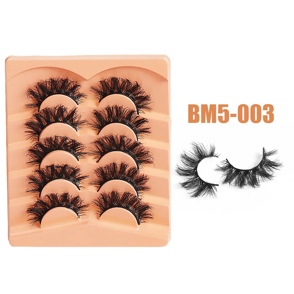 Nieuwe 5 Paar Natuurlijke Valse Wimpers Nepwimpers Lange Make-Up 3d Mink Wimpers Extensie Wimper Nerts Wimpers Voor Schoonheid