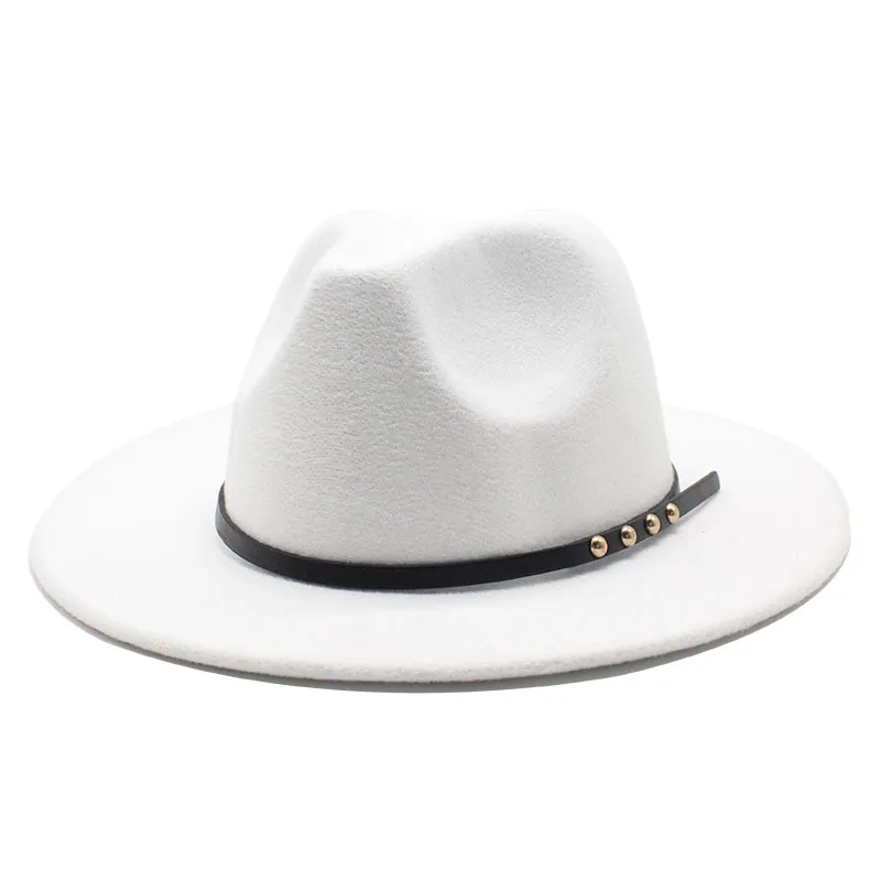 AliExpress-Chapéu Fedora De Borda Plana De Lã, De Borda Largo, Chapéu Reto, Novo, Outono e Inverno, LMN 010