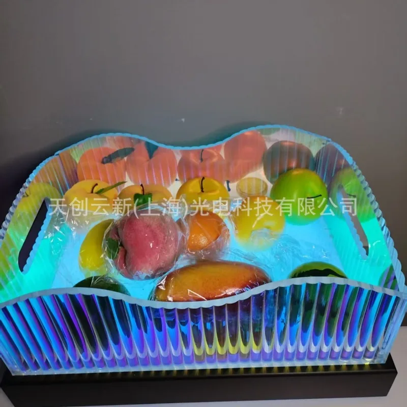 

8Mm colorful acrylic storage box luminous Baijiu red wine various fruit storage box wine rack wine cabinet