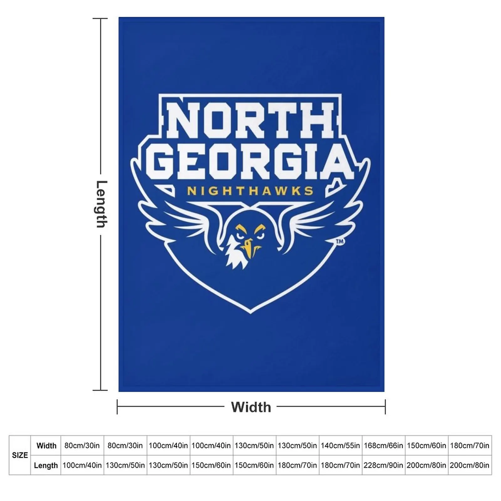 North Georgia Nighthawks Throw Blanket Large Flannel Shaggy Thins Sofa Quilt Travel Blankets
