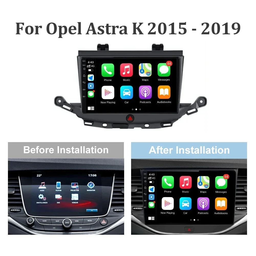 Android 13 For Opel Astra K 2015-2019 Car Head Unit Radio Multimedia Navigation GPS Carplay Stereo 4G Display Touch Screen