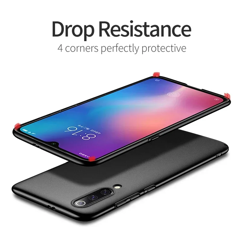 Xiaomi mi 9用耐衝撃ケース,硬質プラスチックカバー,超薄型,フロスト,mi 9 lite se用