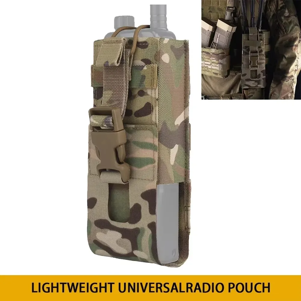 Tactical MOLLE Radio Pouch Walkie Talkie Holder Universal Interphone Bag MPU5 PRC 152 163 148 Airsoft Vest