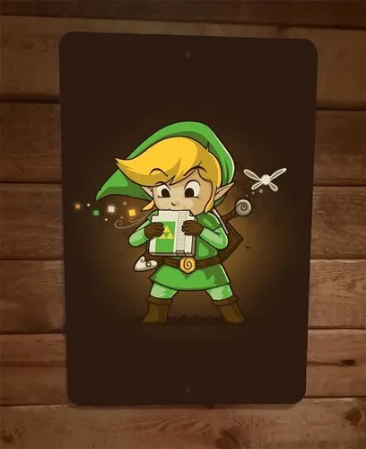 Ocarina of NES Time Cartridge  Metal Wall Sign Legend Video Game
