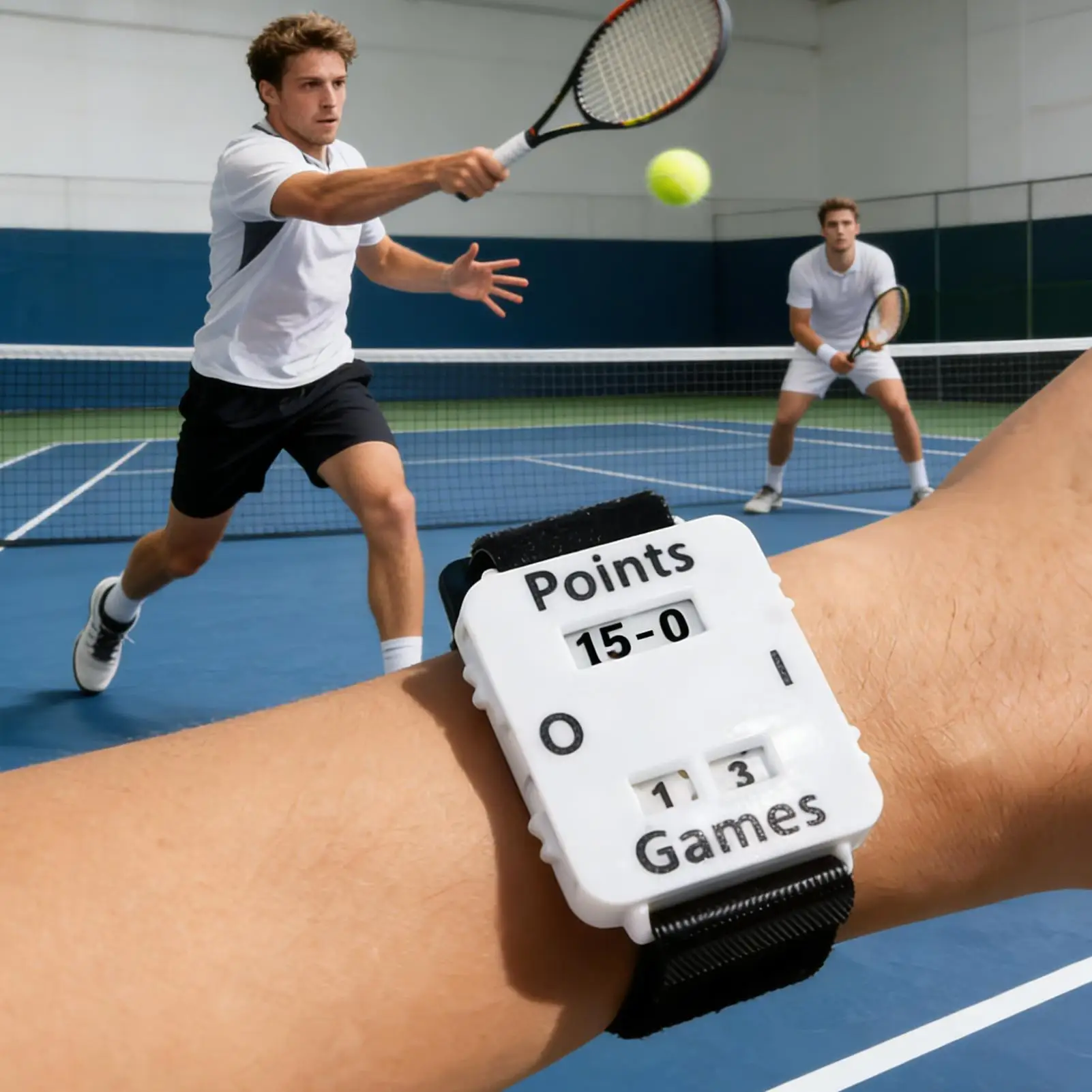 Pulsera Digital para Registrar Puntuaciones con Pantalla Grande Ajustable, Marcador para Tenis, Deportes, Entrenamiento, Baloncesto, Voleibol
