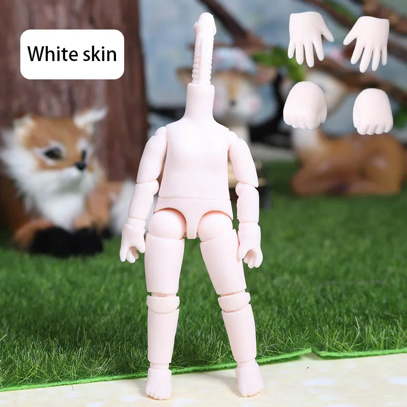 1/12 BJD poupée nue jouet accessoires peau blanche/articulaires mobile poupée nue amovible cgc tête d'argile 11cm poupée corps nu