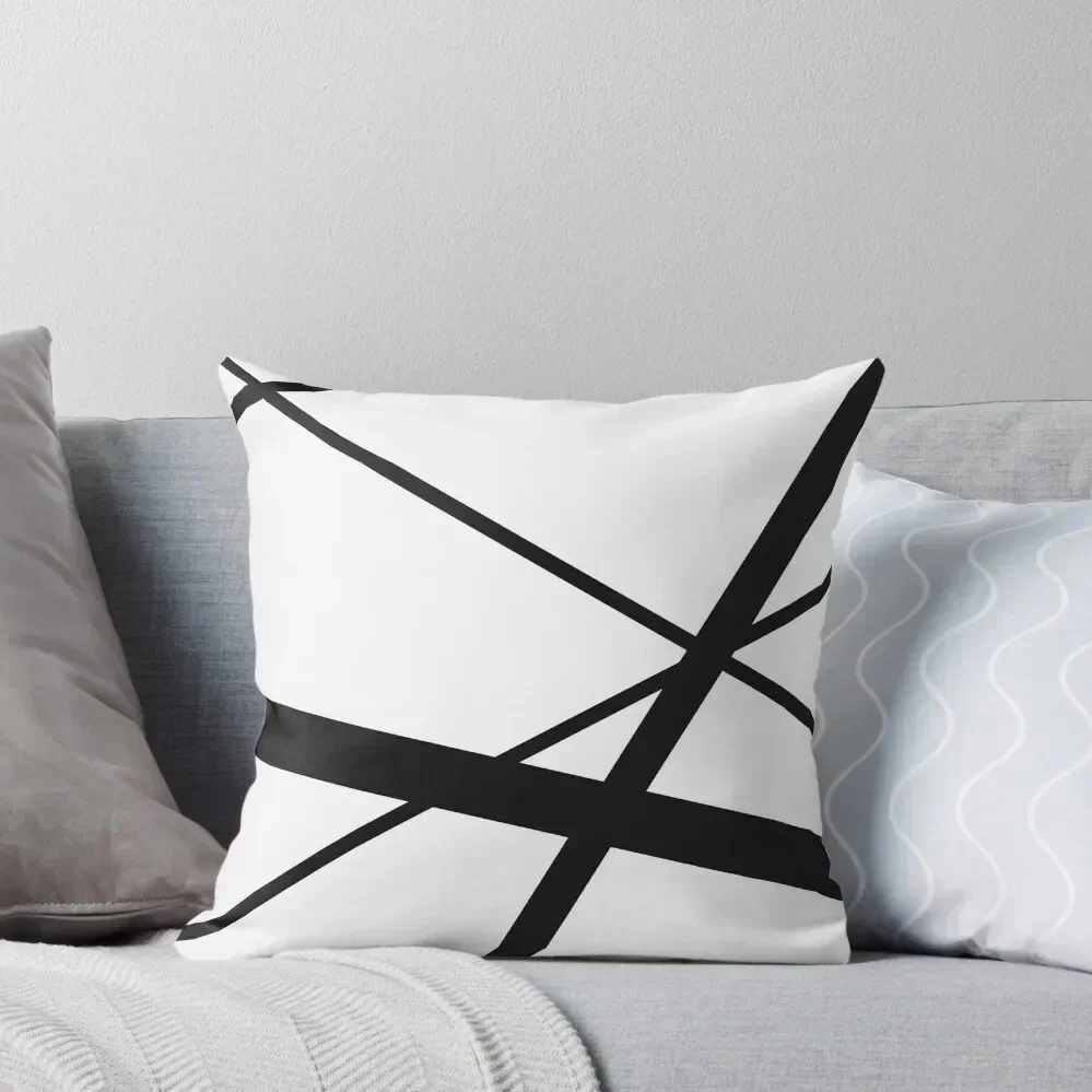 

Black and White Geometric Lines Throw Pillow Sofas Covers pillows decor home New year pillow