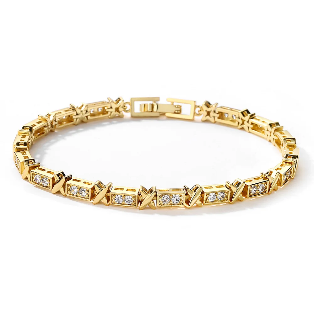Nice Charm Luxury Zircon Bracelet Female Male Personality Fashion Punk Bangle Luxury Hand Jewelry view 5