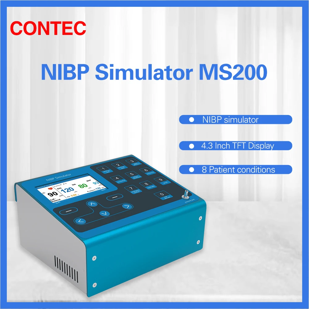 CONTEC MS200 NIBP Simulator 4,3-дюймовый цветной ЖК-дисплей Неинвазивная имитация артериального давления ЦВЕТНЫЙ ЖК-дисплей