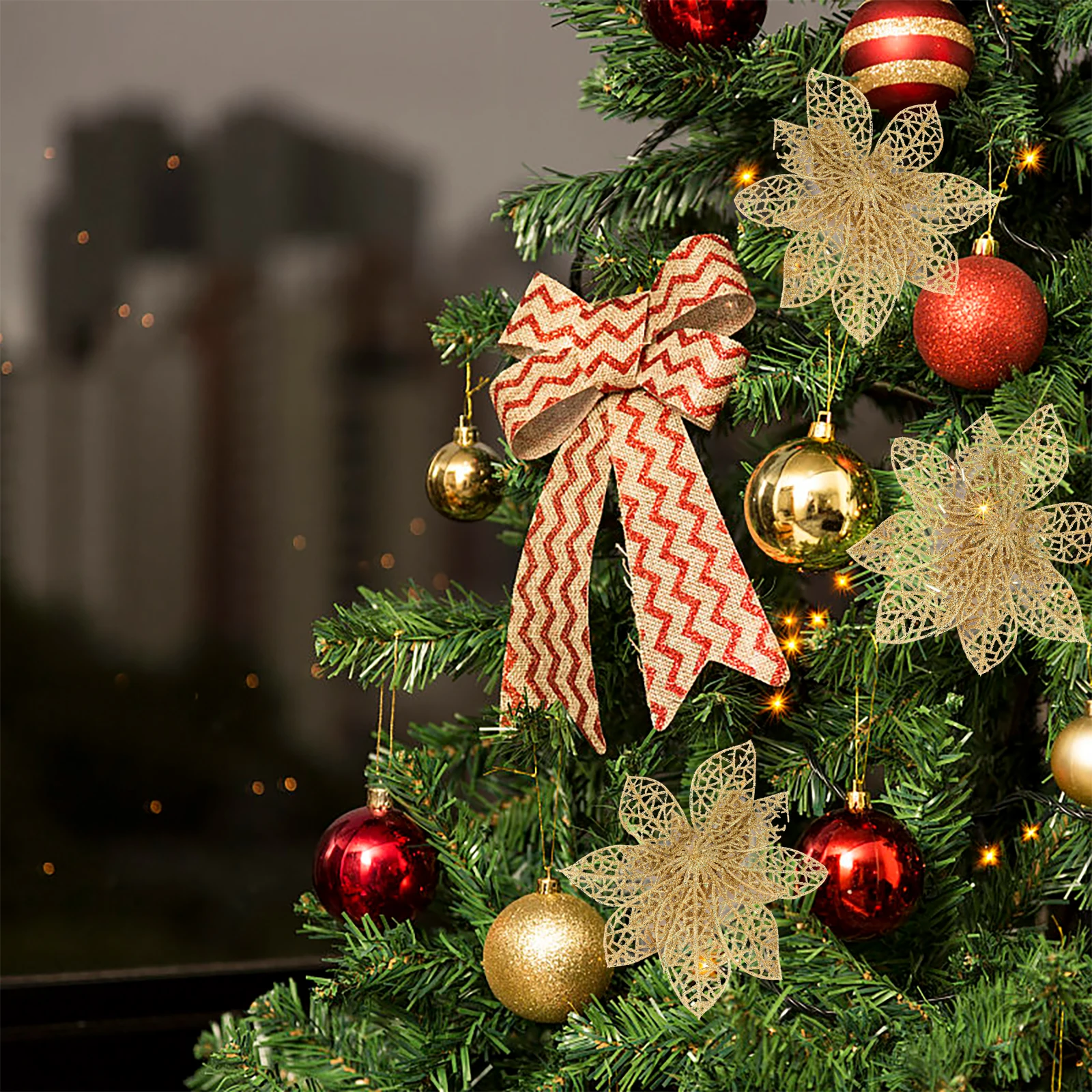 

24 Pcs Garland Fake Flowers Home Decor Plastic Festive Beautiful Christmas Decors Simulated