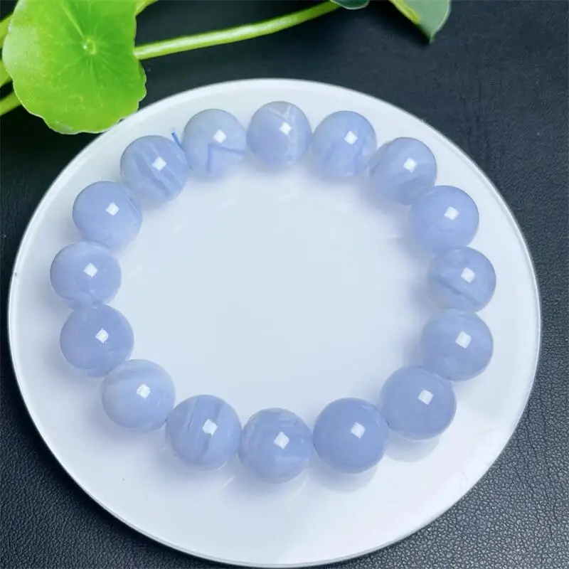 

Натуральный синий кружевной агатовый браслет из бисера, женская мода, очаровательный кристалл, целебная энергия, драгоценный камень, ювелирные изделия для йоги, 1 шт., 10/11/13 мм