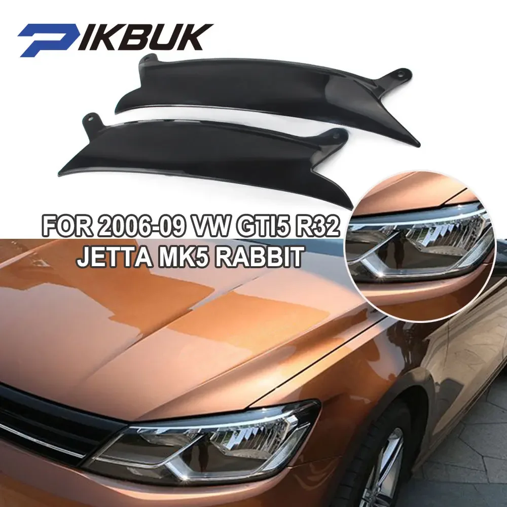 

Front Light HEADLIGHT LAMP COVER EYELIDS TRIM EYEBROWS angel eyes projector for VOLKSWAGEN vw golf5 06-09 JETTA R32 MK5