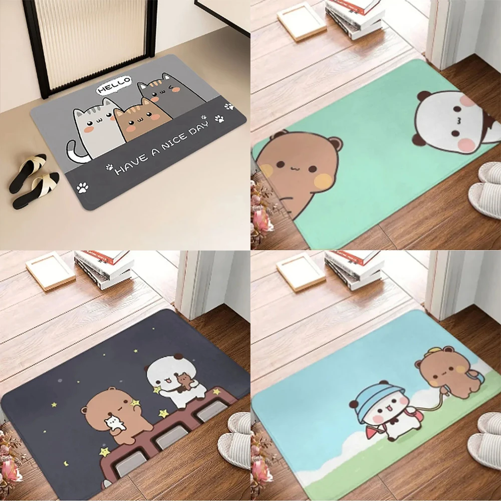 Cute cartoon pattern carpet kitchen bathroom absorbent floor mats home decoration bedroom entrance entrance floor mats