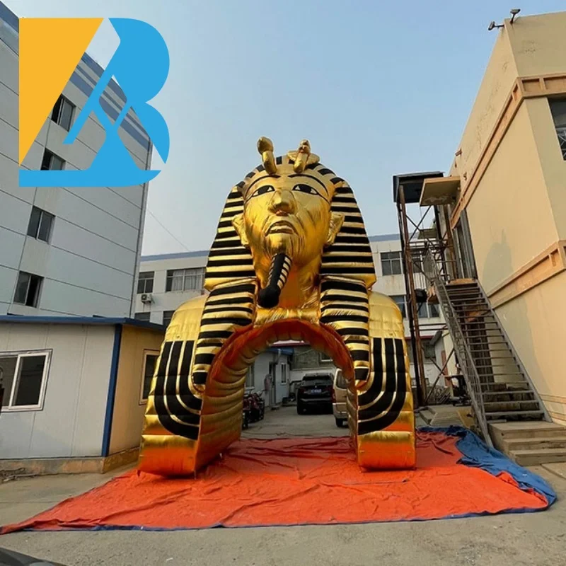 Custom Built Events Decorative Sphinx Giant Inflatable Pharaoh Tunnel for Business Toys