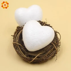 10PCS White Heart Shape Modelling Polystyrene Styrofoam Foam Ball DIY Christmas Ornaments Gifts Birthday Wedding Decor Supplies