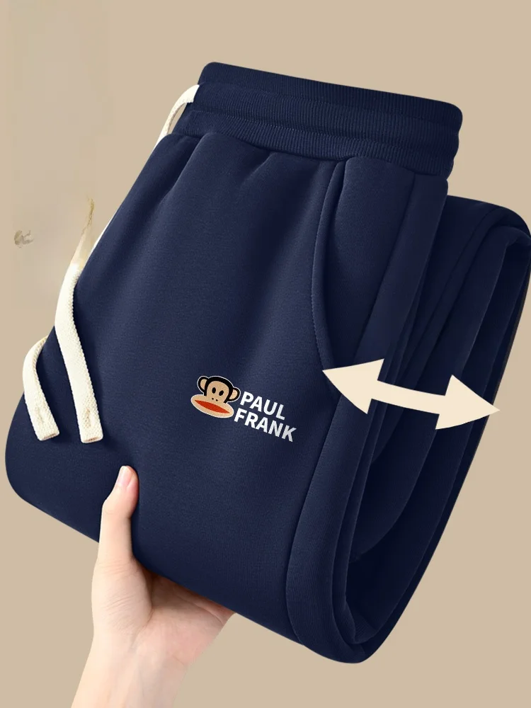 

Men's Fce Lined Thiened Casual Pants Autumn Winter Warm Trousers Loose Fit Elastic Waist Printed Cotton Polye...