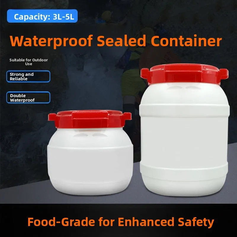 

Food Grade Plastic Sealed Bucket Waterproof And Shockproof Kitchen Storage Container for Camping And Traveling Underground Ca...