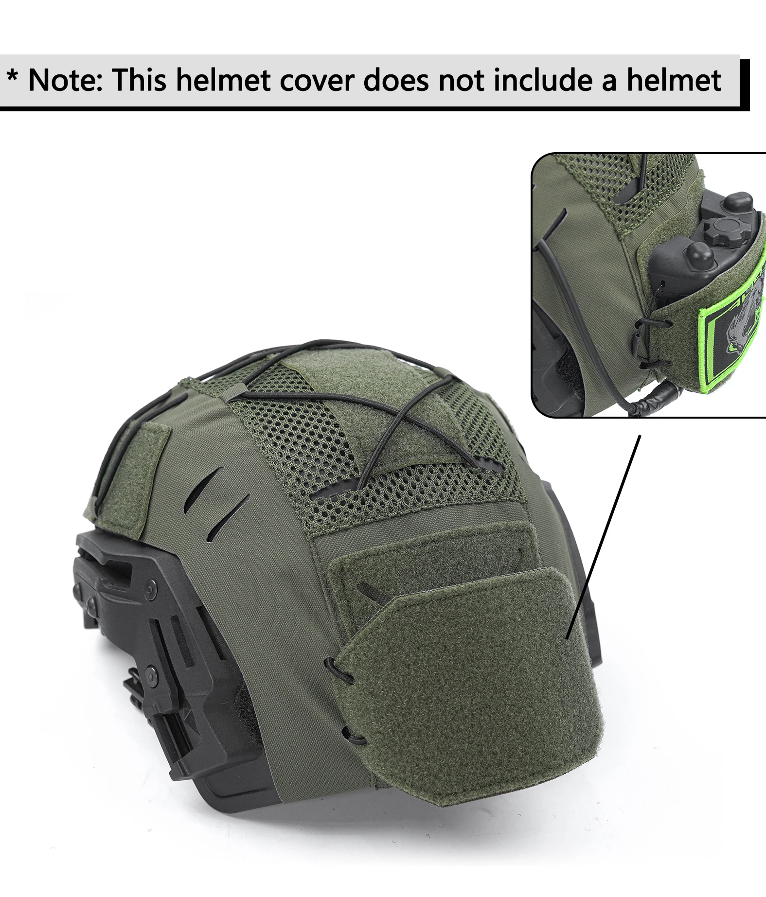 Dmgear Team Wendy Helmet Cover Exfil Ballistic Bump Mesh Ranger Green Tactical Equipment Gear Airsoft Hunting Equipment Outdoor