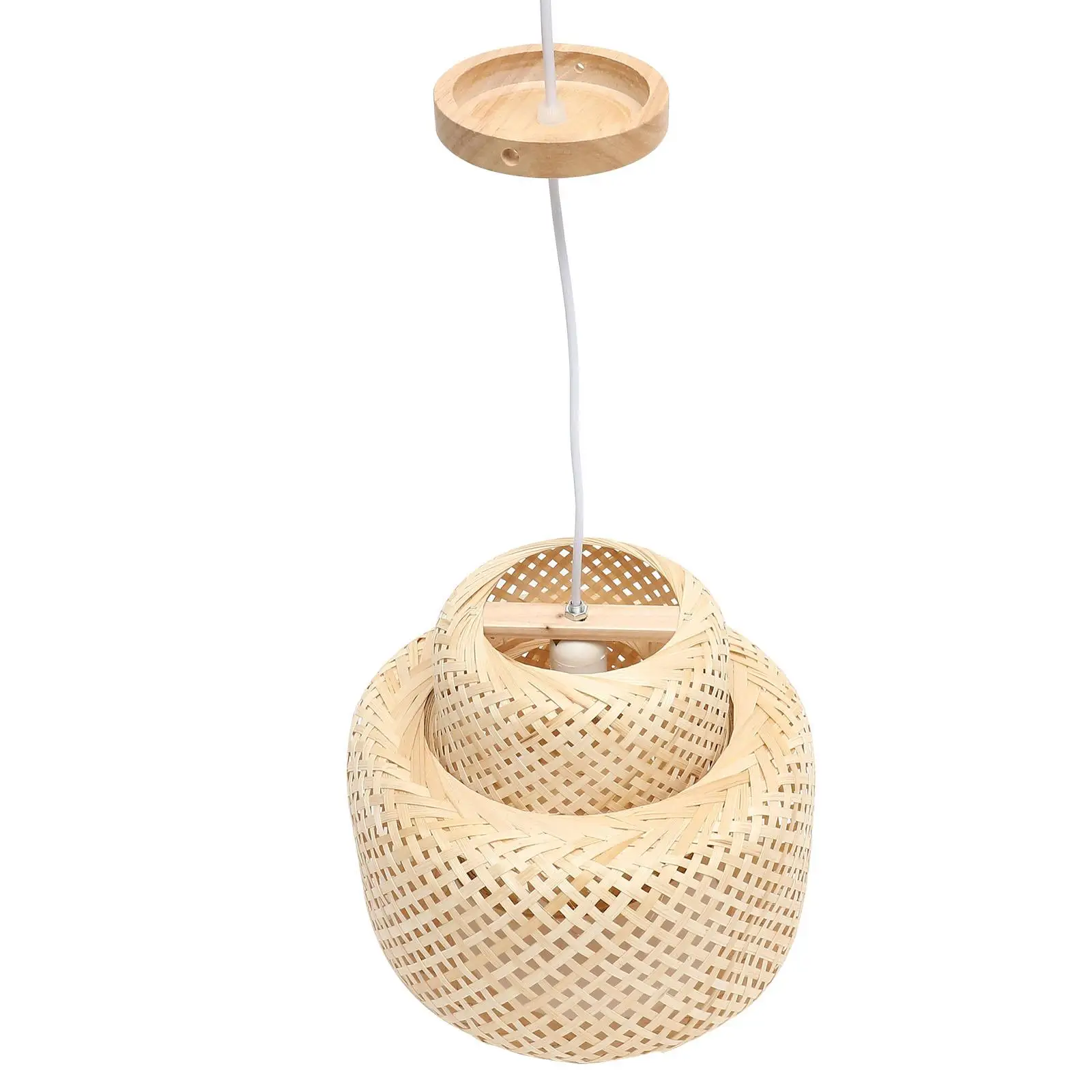 

Bamboo Woven Pendant Light Home Ceiling Lamp Restaurant Decorative Hanging Lantern Durable Practical Easy Installation