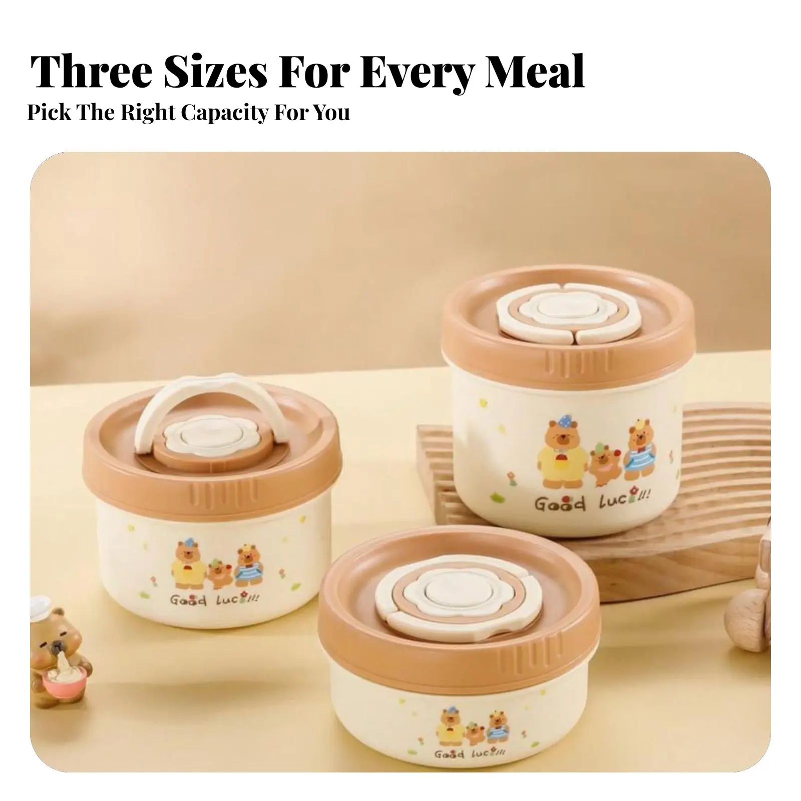 

Ланч-бокс из нержавеющей стали 304, круглый портативный контейнер для хранения еды, разогреваемый бенто-бокс с крышкой, для студентов и офисных работников