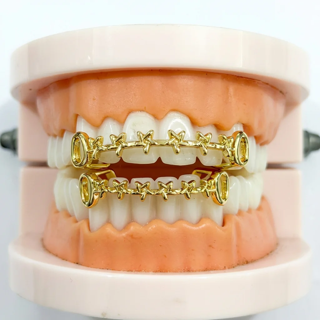 Christmas Star-Shaped Teeth Braces, Fashionable, Hollowed-Out, Unique, Gold Teeth, Male, Cool, Dazzling Teeth Accessory