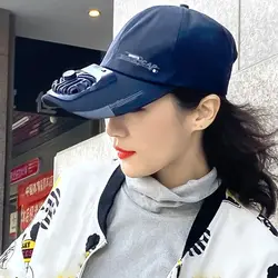 Gorra de béisbol con ventilador de refrigeración y carga USB para hombre y mujer, gorro con visera ajustable de 2 velocidades, ideal para senderismo y playa