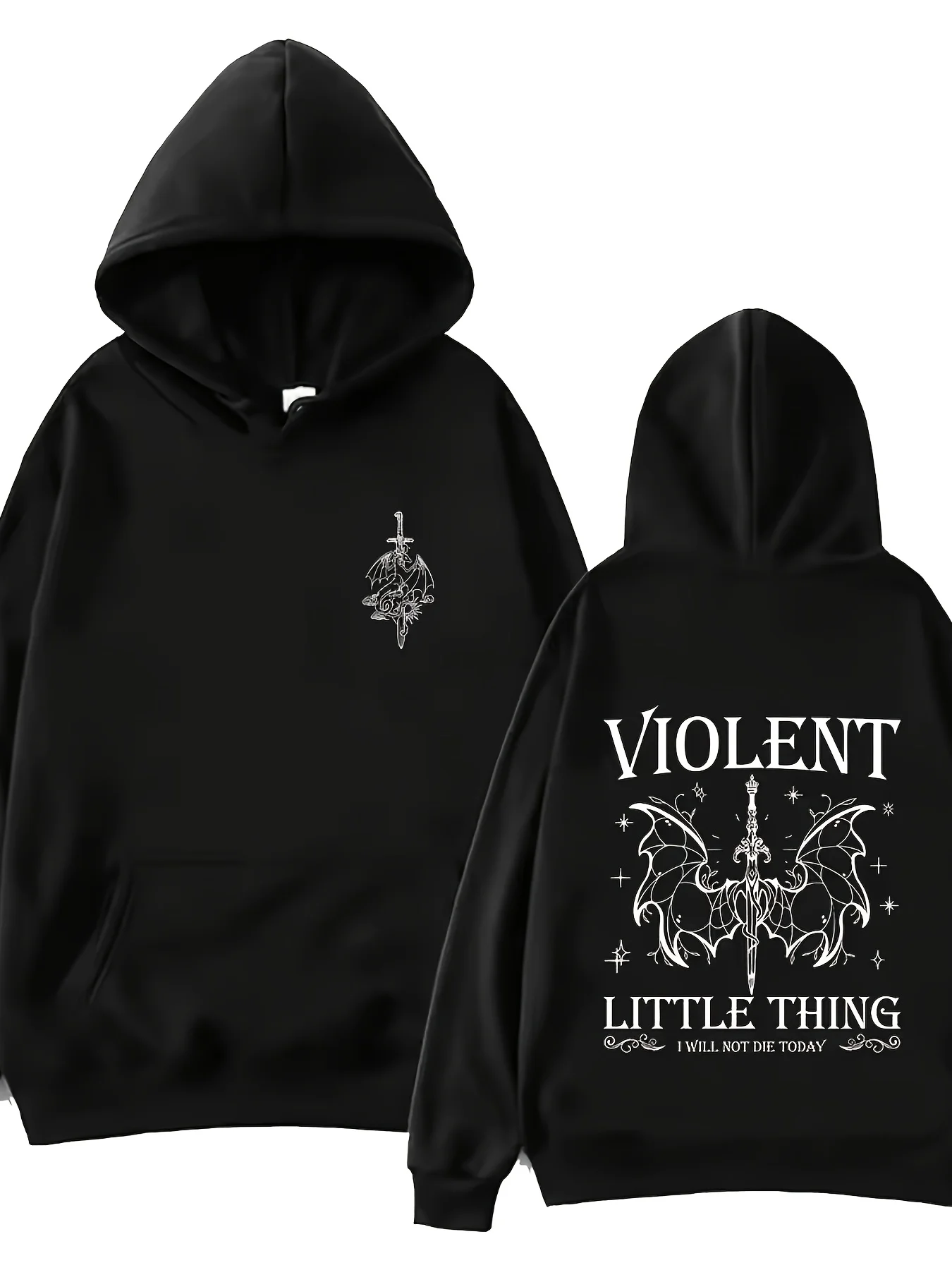 Trendy Violet Little Thing Print Hoodie - Versatile Casual Top, Perfect for Gifts and Gifts Fourth Wing Fan  streetwear