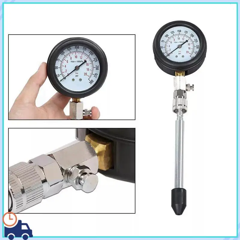 8Pcs Petrol Engine Cylinder Compression Tester Kit Gauge Tool For Automotive