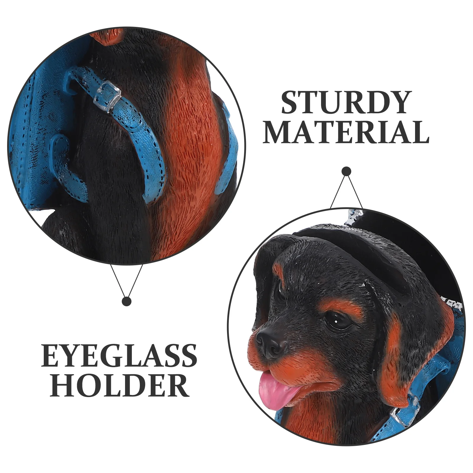 Dog Eyeglass Holder Resin Cute 2-in-1 Pen Stand Desktop Organizer Glasses Display Rack Home Office Decor Eyeglass Stand