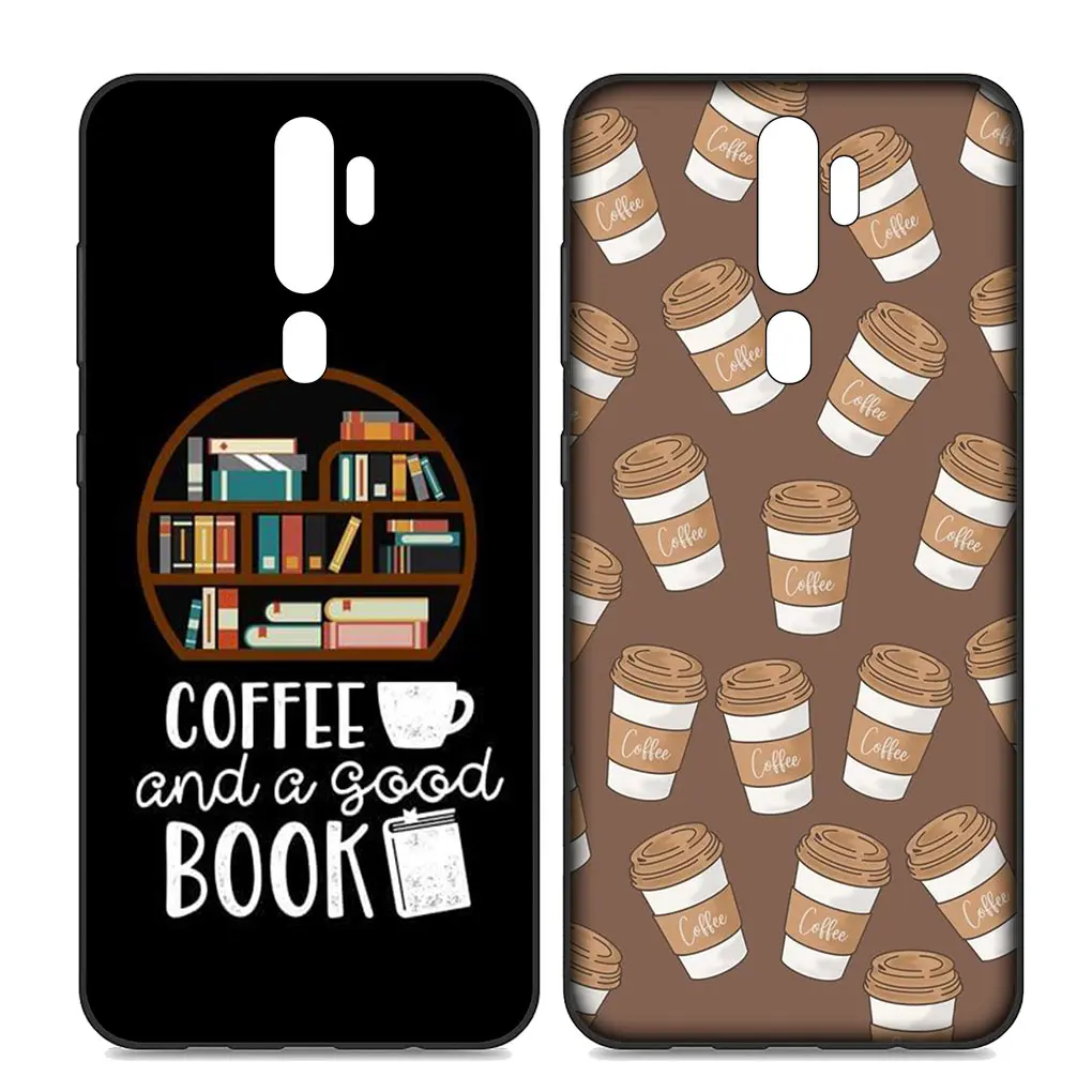 OK But First Coffee Book Soft Silicone Cover for Samsung Galaxy S23 S22 S21 S20 Fe Ultra S8 Plus M21 + Casing Phone Case